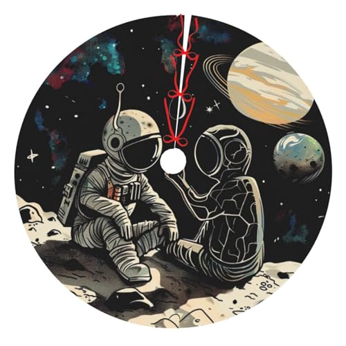 Weihnachtsbaumrock mit Astronauten- und Alien-Druck, 121,9 cm, verdickter Weihnachtsbaumschmuck, Röcke für Weihnachten, Urlaub, Party-Dekoration Weihnachtsbaumrock mit Astronauten- und Alien-Druck, 121,9 cm, verdickter Weihnachtsbaumschmuck, Röcke für Weihnachten, Urlaub, Party-Dekoration von BWWHCCTI