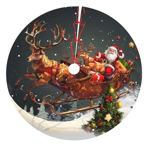 Weihnachtsbaumrock mit Aufdruck "Merry Christmas", 121,9 cm, verdickter Weihnachtsbaumschmuck, Röcke für Weihnachten, Urlaub, Party-Dekoration Weihnachtsbaumrock mit Aufdruck "Merry Christmas", 121,9 cm, verdickter Weihnachtsbaumschmuck, Röcke für Weihnachten, Urlaub, Party-Dekoration von BWWHCCTI