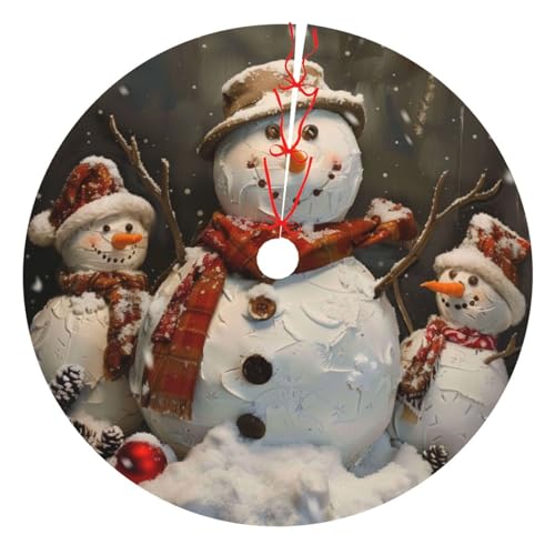 Weihnachtsbaumrock mit Schneemann-Motiv, 121,9 cm, verdickter Weihnachtsbaumschmuck, Röcke für Weihnachten, Urlaub, Party-Dekoration Weihnachtsbaumrock mit Schneemann-Motiv, 121,9 cm, verdickter Weihnachtsbaumschmuck, Röcke für Weihnachten, Urlaub, Party-Dekoration von BWWHCCTI