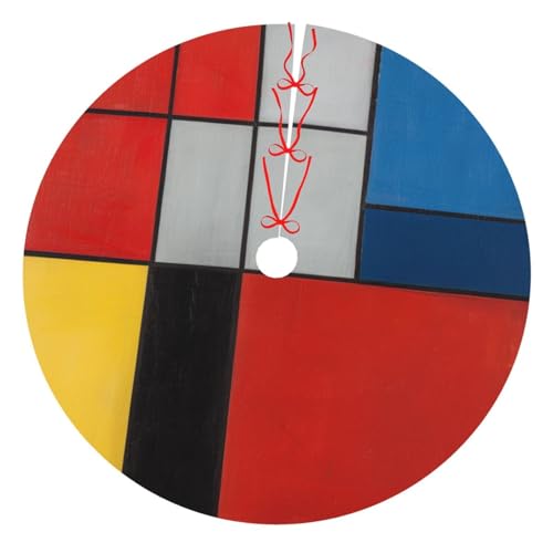 Zusammensetzung in Rot, Gelb, Blau und Schwarz, bedruckter Weihnachtsbaumrock, 121,9 cm, verdickter Weihnachtsbaumschmuck, Röcke für Weihnachten, Urlaub, Party-Dekoration Zusammensetzung in Rot, Gelb, Blau und Schwarz, bedruckter Weihnachtsbaumrock, 121,9 cm, verdickter Weihnachtsbaumschmuck, Röcke für Weihnachten, Urlaub, Party-Dekoration von BWWHCCTI