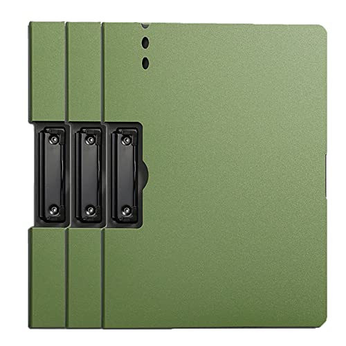 BXGH Clipboard Foldover for Document Organizing Students Teacher Coach Plastic Writing Folder Size Paper Pack of 3, DMJ089, Horizontal-Green von BXGH