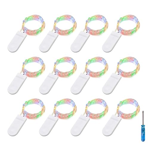 BXROIU 20er Micro LED Lichterkette mit CR2032 Batterie betrieb Auf 2 Meter Silberdraht für Party, Garten, Weihnachten, Halloween, Hochzeit, Beleuchtung Deko BXROIU 20er Micro LED Lichterkette mit CR2032 Batterie betrieb Auf 2 Meter Silberdraht für Party, Garten, Weihnachten, Halloween, Hochzeit, Beleuchtung Deko von BXROIU