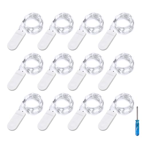 BXROIU 20er Micro LED Lichterkette mit CR2032 Batterie betrieb Auf 2 Meter Silberdraht für Party, Garten, Weihnachten, Halloween, Hochzeit, Beleuchtung Deko BXROIU 20er Micro LED Lichterkette mit CR2032 Batterie betrieb Auf 2 Meter Silberdraht für Party, Garten, Weihnachten, Halloween, Hochzeit, Beleuchtung Deko von BXROIU