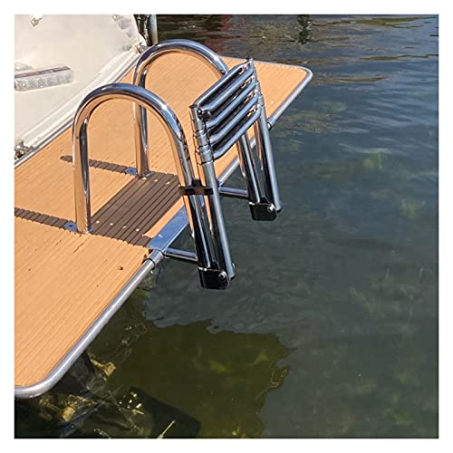 4-Stufen-Klappleiter für Bootsanlegestellen, Teleskop-Ponton-Marine-Boardingleiter aus Edelstahl, Poolleiter mit breiter Stufe und Griff, Hintereingangsmontage It's so Kind of You 4-Stufen-Klappleiter für Bootsanlegestellen, Teleskop-Ponton-Marine-Boardingleiter aus Edelstahl, Poolleiter mit breiter Stufe und Griff, Hintereingangsmontage It's so Kind of You von BXSUKEYOU