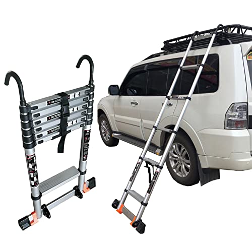 5 m/4 m/3 m/2 m Teleskopleiter für Wohnmobil/Dachzelt/Dachboden, Aluminium-Teleskopleiter mit abnehmbarem Haken und Stabilisator, Tragfähigkeit 200 kg (Größe: 3,5 m/11,5 Fuß) It's so Kind of You von BXSUKEYOU