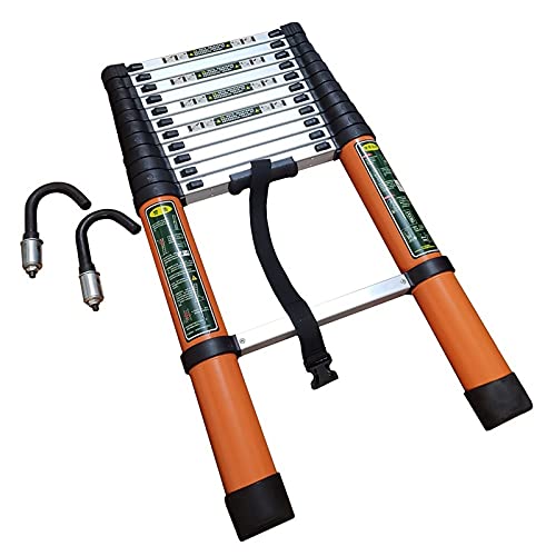 8 m/ 7 m/ 6 m/ 5 m/ 4 m/ 3 m/ 2 m Teleskopleiter mit abnehmbarem Haken, Aluminium-Teleskop-Verlängerungsleitern für den Dachboden von Wohnwagen, Lasten 150 kg (Größe: 6,4 m/21 Fuß) It's so kind of you von BXSUKEYOU