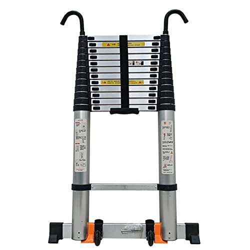 8 m/ 7 m/ 6 m Teleskopleiter mit Haken, Stabilisatorstange und Rädern, Aluminium-Teleskop-Verlängerungsleiter für Hausdach, Dachboden, Wohnmobil, Arbeiten im Freien, Belastung 150 kg (Farbe: Schwarz, 8 m/ 7 m/ 6 m Teleskopleiter mit Haken, Stabilisatorstange und Rädern, Aluminium-Teleskop-Verlängerungsleiter für Hausdach, Dachboden, Wohnmobil, Arbeiten im Freien, Belastung 150 kg (Farbe: Schwarz, von BXSUKEYOU