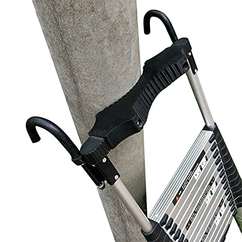 Aluminium-Teleskopleiter mit abnehmbarem Haken, 8 m/ 7 m/ 6 m/ 5 m/ 4 m/ 3 m/ 2 m/ 1 m hohe Teleskop-Verlängerungsleitern für Arbeiten auf dem Dachboden im Freien (Größe: 2,4 m/7,9 Fuß) It's so Kind von BXSUKEYOU