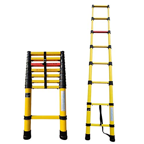 Glasfaser-Verlängerungsleiter, Nicht leitend, strapazierfähig, 2 m/3 m/4 m hoch, leichte Teleskopleiter mit Fingerschutz, Tragkraft 150 kg (Größe: 3,5 m/11,5 Fuß) It's so Kind of You von BXSUKEYOU