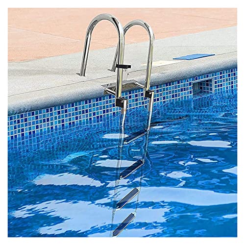 Teleskopierbare 4-Stufen-Leiter für Schwimmbäder, Pontonleiter mit Heckeinstieg für Marineboote mit großen Griffen und extra breiter Stufe, belastbar mit 330 Pfund It's so Kind of You von BXSUKEYOU