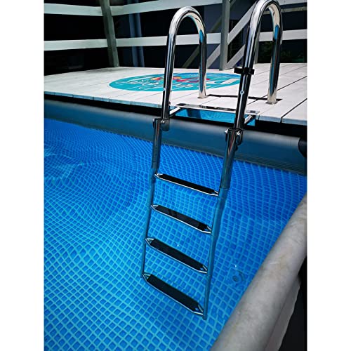Teleskopische 4-Stufen-Leiter für Pool/Boot, zusammenklappbare Ponton-Marine-Teleskop-Schwimmleiter mit Heckeinstieg, Innenbordleiter mit Griffen und breitem Pedal, Tragfähigkeit 150 kg It's so Kind Teleskopische 4-Stufen-Leiter für Pool/Boot, zusammenklappbare Ponton-Marine-Teleskop-Schwimmleiter mit Heckeinstieg, Innenbordleiter mit Griffen und breitem Pedal, Tragfähigkeit 150 kg It's so Kind von BXSUKEYOU
