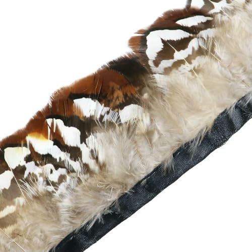 1 Meter natürliche Fasanenfedern, Besatz, Huhn, Pfauenfeder, Fransen für Kostüm, Kleidung, Nähen, Hochzeitszubehör 1 Meter natürliche Fasanenfedern, Besatz, Huhn, Pfauenfeder, Fransen für Kostüm, Kleidung, Nähen, Hochzeitszubehör von BXVXWKJXKR