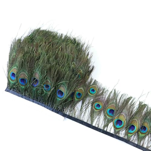 1 Meter natürliche Pfauenfeder-Bordüre, Band, Pfauenfedern, Fransen, Satin, Kostüme, Kleidung, Nähzubehör, Hochzeitsdekoration 1 Meter natürliche Pfauenfeder-Bordüre, Band, Pfauenfedern, Fransen, Satin, Kostüme, Kleidung, Nähzubehör, Hochzeitsdekoration von BXVXWKJXKR