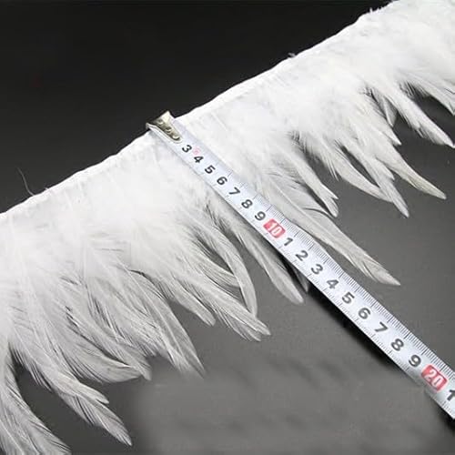 50 cm weiße Hühnerstreifen, Stoffstreifen, Zubehör, Kleidung, Dekoration, Haarlänge 5–6 cm von BXVXWKJXKR