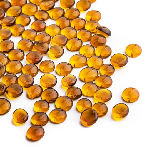 BXVXWKJXKR Bernstein-Glasmurmeln, 0,44 kg, flache Mini-Glasperlen ~ 150 Stück für Vasenfüller, Mancala-Edelsteine, Kieselsteine, Aquarium-Steine für Tisch, Aquarium, Heimdekoration, Bastelbedarf (1,3 BXVXWKJXKR Bernstein-Glasmurmeln, 0,44 kg, flache Mini-Glasperlen ~ 150 Stück für Vasenfüller, Mancala-Edelsteine, Kieselsteine, Aquarium-Steine für Tisch, Aquarium, Heimdekoration, Bastelbedarf (1,3 von BXVXWKJXKR