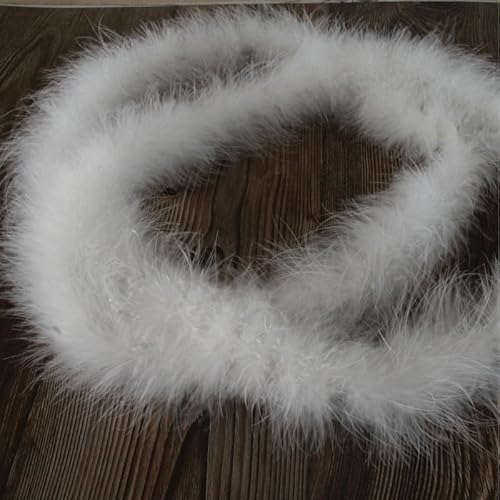 Bunte DIY-Streifen, bunte Plüsch-Wollstreifen, dekoratives Bekleidungszubehör, 1 Stück, 2 m, Weiß Bunte DIY-Streifen, bunte Plüsch-Wollstreifen, dekoratives Bekleidungszubehör, 1 Stück, 2 m, Weiß von BXVXWKJXKR