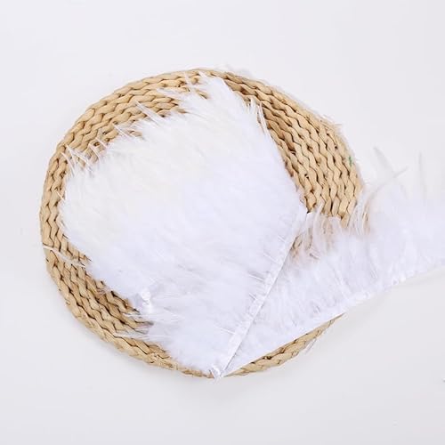 Stoffstreifen mit weißer Spitze, 50 cm, für selbstgemachtes Schmuckzubehör, Kleidung, Schuhe, Handwerk, Dekoration, Weiß von BXVXWKJXKR