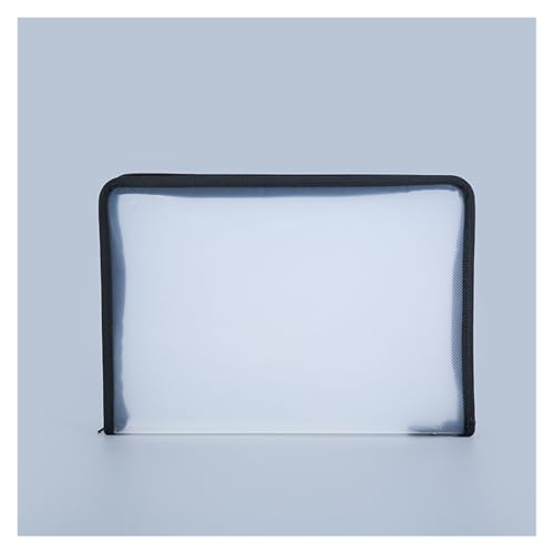 A4 Aktenordner Zip Lock-Taschen, A4-Dokumententasche mit Reißverschluss, mehrfarbig(Black) von BYALORTEX
