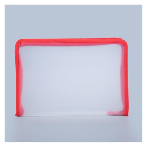 A4 Aktenordner Zip Lock-Taschen, A4-Dokumententasche mit Reißverschluss, mehrfarbig(Red) von BYALORTEX