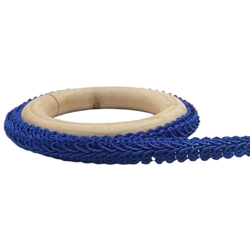BYALORTEX Applique Stickerei Spitze Trim, 10 m 12 mm Tausendfüßler geflochtenes Spitzenband for DIY Handwerk Nähen Hochzeit Dekoration Multicolor(1 Blue) von BYALORTEX
