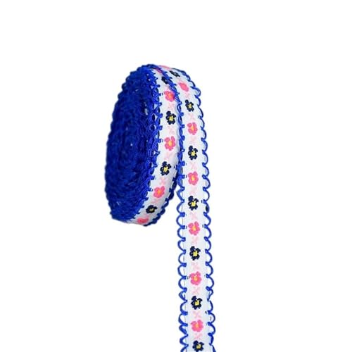 BYALORTEX Applique Stickerei Spitze Trim, Polyester-Spitzenband mit Blumenmuster, 12 mm, 4,5 m, 4 Stück(Style12) von BYALORTEX