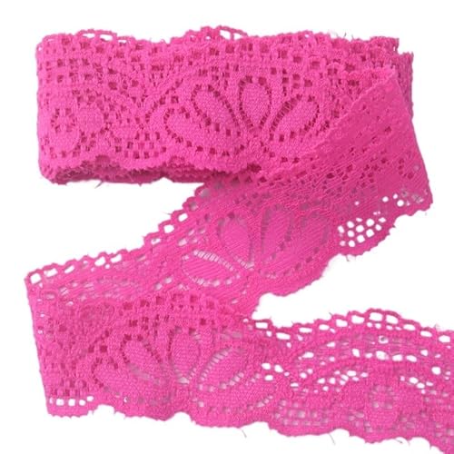 BYALORTEX Applique Stickerei Spitze Trim, Spitzenband 30mm Breite 10 Yards Polyester Mehrfarbig(Blue) von BYALORTEX