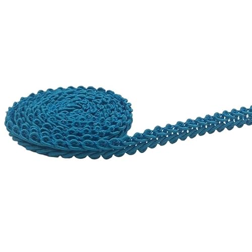 BYALORTEX Applique Stickerei Spitze Trim, Spitzenband 5 Meter 8mm Mehrfarbig(Blue) von BYALORTEX