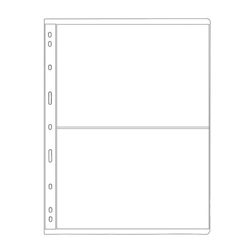 Briefmarkenalbum Einsteckbuch, 9 Löcher, 2 Reihen, transparente Briefmarkenalbumseiten, 21,5 x 28 cm, Packung mit 10/20/30 Blättern(21.5x28cmx30 pcs) von BYALORTEX