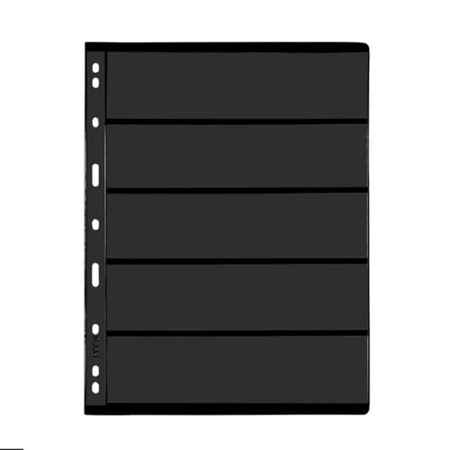 Briefmarkenalbum Einsteckbuch, Briefmarkenalbumseiten, 9 Löcher, Packung mit 5 oder 10 Blättern, 21,5 x 28 cm(9 Holes 5 Rows,21.5x28cmx5 pcs) von BYALORTEX