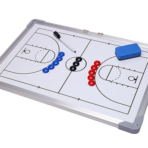 Coaches Klemmbrett Kit, Basketball-Fußball-Coaching-Tafel, wiederbeschreibbar, mit Markierungsstift und Zubehör, 45 cm x 32 cm Coaches Klemmbrett Kit, Basketball-Fußball-Coaching-Tafel, wiederbeschreibbar, mit Markierungsstift und Zubehör, 45 cm x 32 cm von BYALORTEX