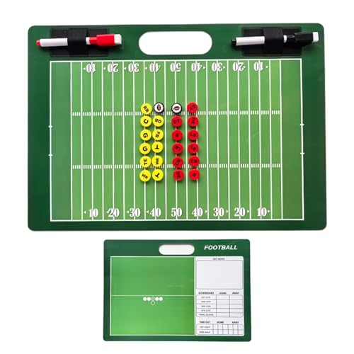Coaches Klemmbrett Kit, Magnetische Fußball-Taktiktafel mit 24 Teilen und 2 Stiften, mehrfarbig Coaches Klemmbrett Kit, Magnetische Fußball-Taktiktafel mit 24 Teilen und 2 Stiften, mehrfarbig von BYALORTEX