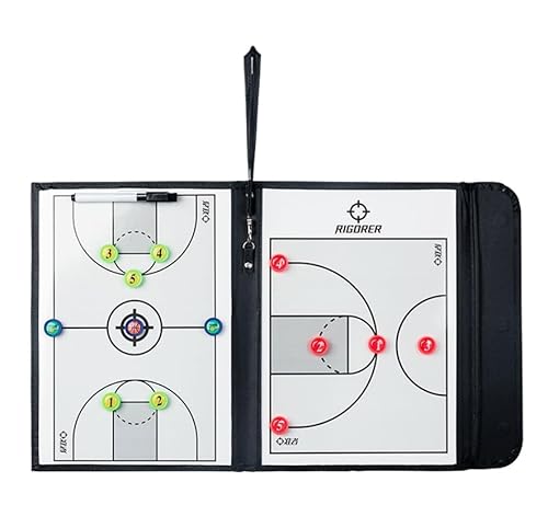 Coaches Klemmbrett Kit, Taktiktafel for Basketballtrainer, magnetisch, trocken abwischbar, Coaching-Marker, Klemmbrett-Set mit Spielermarkern und Stift, 53 x 24 cm Coaches Klemmbrett Kit, Taktiktafel for Basketballtrainer, magnetisch, trocken abwischbar, Coaching-Marker, Klemmbrett-Set mit Spielermarkern und Stift, 53 x 24 cm von BYALORTEX