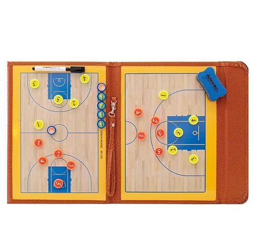 Coaches Klemmbrett Kit, Taktiktafel for Trainer mit Spielermarkierungen und Stift, Größe 53 x 32 cm(Basketball) von BYALORTEX