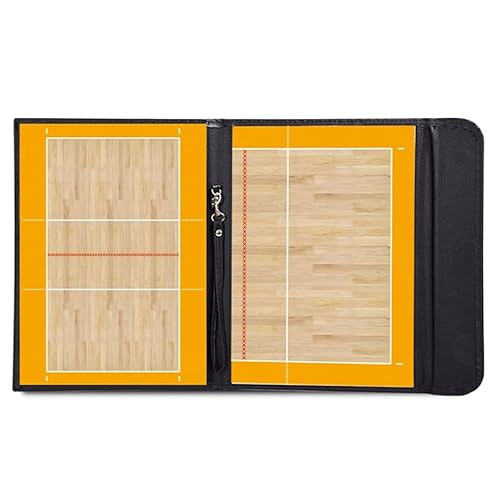 Coaches Klemmbrett Kit, Taktiktafel for Trainer mit Spielermarkierungen und Stift, Größe 53 x 32 cm(Volleyball) von BYALORTEX
