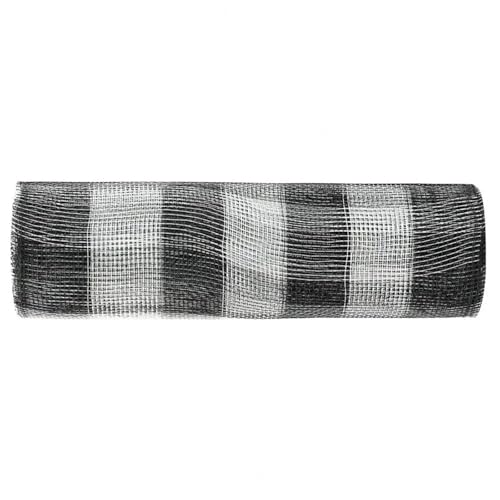 Deko-Mesh-Band, Mesh Garn Rolle Band Weihnachtsdekorationen Polyester Multicolor 36Yds x 10,24 Zoll(Color-d) von BYALORTEX