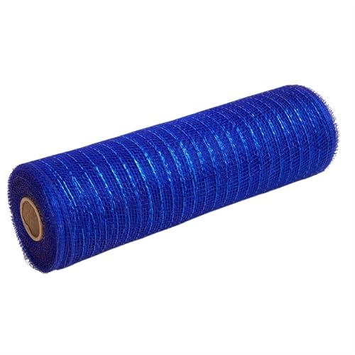 Deko-Mesh-Band, Netzgarnrolle, 10 Zoll, 10 Yards, mehrfarbig(Blue) von BYALORTEX