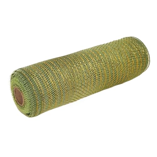 Deko-Mesh-Band, Netzgarnrolle, 10 Zoll, 10 Yards, mehrfarbig(Green) von BYALORTEX
