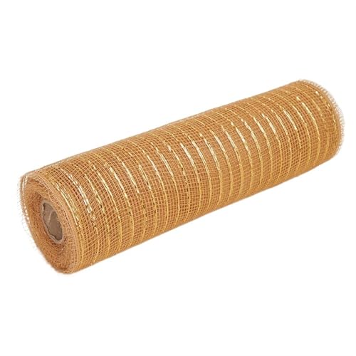 Deko-Mesh-Band, Netzgarnrolle, 10 Zoll, 10 Yards, mehrfarbig(Khaki) von BYALORTEX