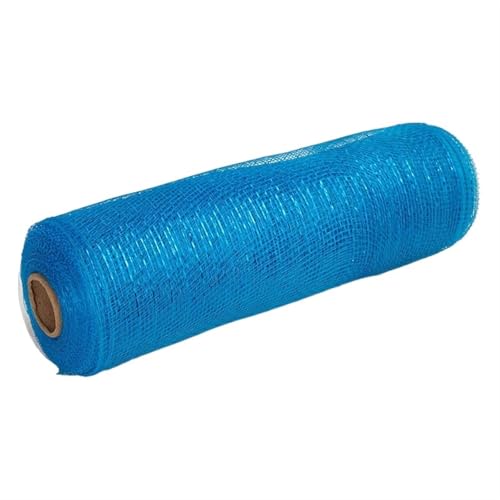 Deko-Mesh-Band, Netzgarnrolle, 10 Zoll, 10 Yards, mehrfarbig(Lake Blue) von BYALORTEX