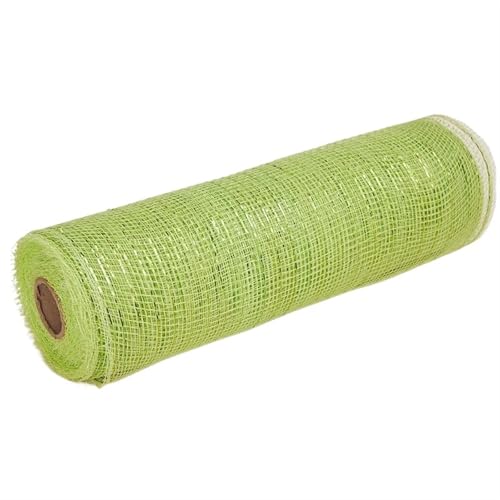 Deko-Mesh-Band, Netzgarnrolle, 10 Zoll, 10 Yards, mehrfarbig(Light Green) von BYALORTEX