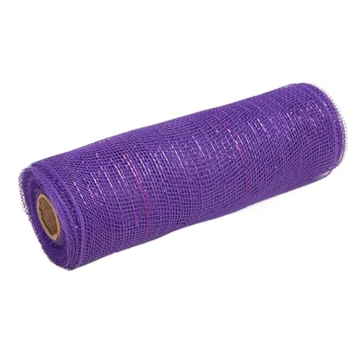 Deko-Mesh-Band, Netzgarnrolle, 10 Zoll, 10 Yards, mehrfarbig(Purple) von BYALORTEX
