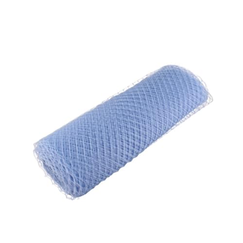 Deko-Mesh-Band, Netzgarnrolle 25cm und 45cm Breite Multicolor 1 Meter(Light Blue,1METER-25CM) von BYALORTEX