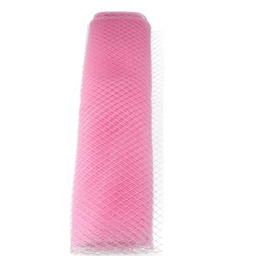 Deko-Mesh-Band, Netzgarnrolle 25cm und 45cm Breite Multicolor 1 Meter(Pink,1METER-45CM) von BYALORTEX