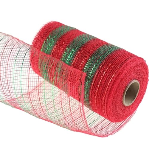 Deko-Mesh-Band, Poly Mesh Band Rolle for DIY Handwerk 15cm x 10 Yards Multicolor(Color-2) von BYALORTEX