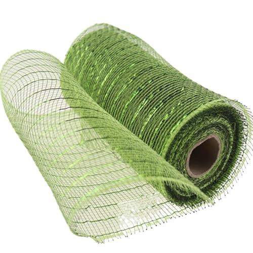 Deko-Mesh-Band, Poly Mesh Band Rolle for DIY Handwerk 15cm x 10 Yards Multicolor(Color-3) von BYALORTEX