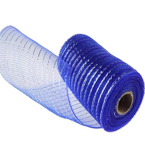 Deko-Mesh-Band, Poly Mesh Band Rolle for DIY Handwerk 15cm x 10 Yards Multicolor(Color-5) von BYALORTEX