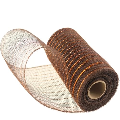 Deko-Mesh-Band, Poly Mesh Band Rolle for DIY Handwerk 15cm x 10 Yards Multicolor(Color-6) von BYALORTEX
