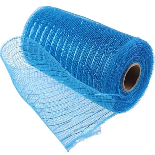 Deko-Mesh-Band, Poly Mesh Band Rolle for DIY Handwerk 15cm x 10 Yards Multicolor(Color-7) von BYALORTEX