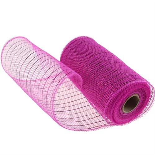 Deko-Mesh-Band, Poly Mesh Band Rolle for DIY Handwerk 15cm x 10 Yards Multicolor(Color-9) von BYALORTEX
