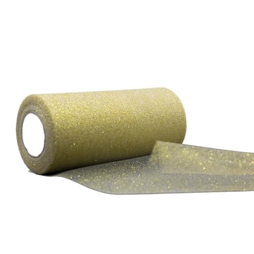 Deko-Mesh-Band, Polyester-Netzgarnrolle, 15 cm x 100 Yards, mehrfarbig(Color-38) von BYALORTEX